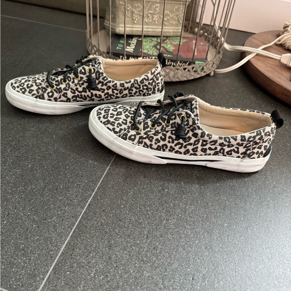 Sperry Leopard Print Sneakers - Picture 2 of 6